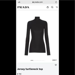 Prada nylon turtleneck size 38  NWT and receipt